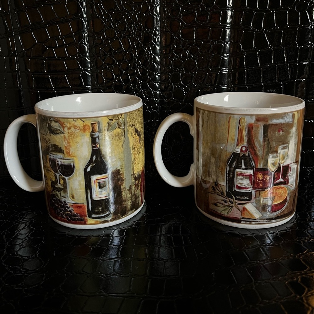 Set of 2 Sukura Wine Bottle Mugs